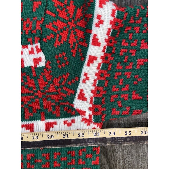 33 Degrees Sweater Women's XL Christmas Green White Llama - Picture 10 of 13